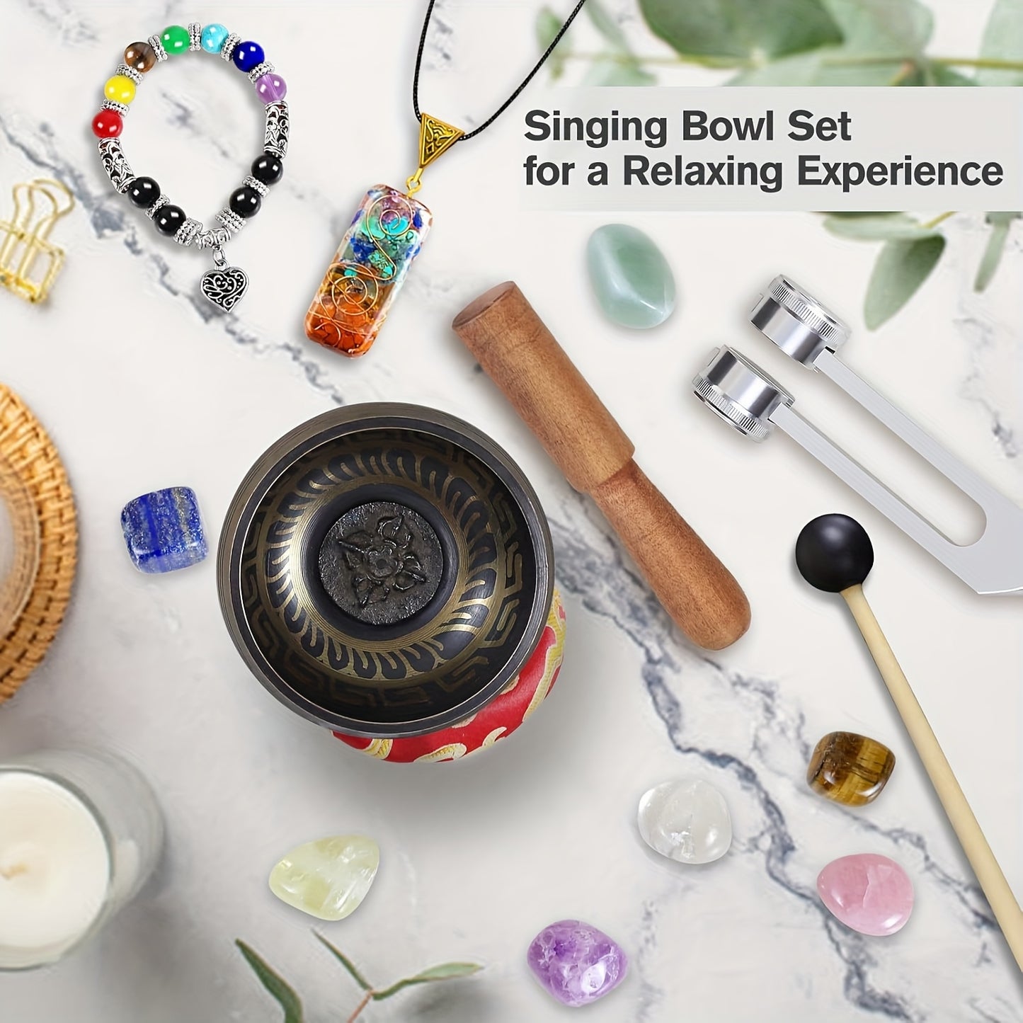 TATOODAA Tibetan Singing Bowl Meditation Set For Balance