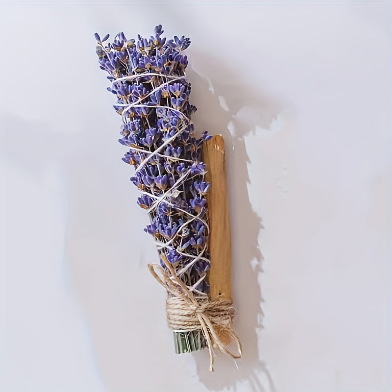 Lavender And Peruvian Holy Wood Handmade Bundled Sticks For Purifying Negative Energy And Home Decor
