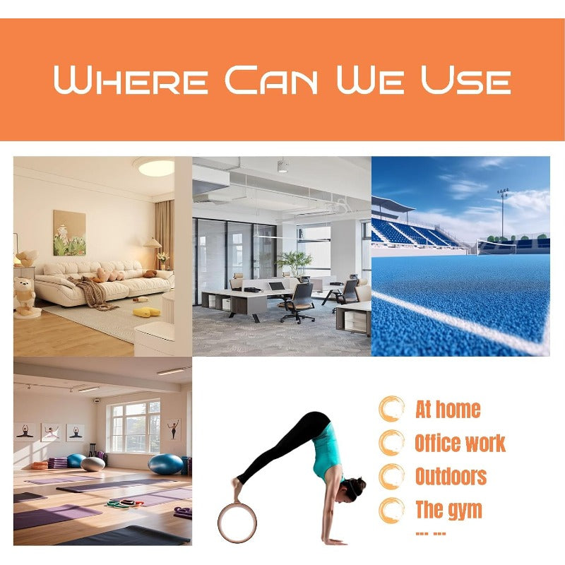 PU Rubber Yoga Wheel for Stretching and Back Tension Relief