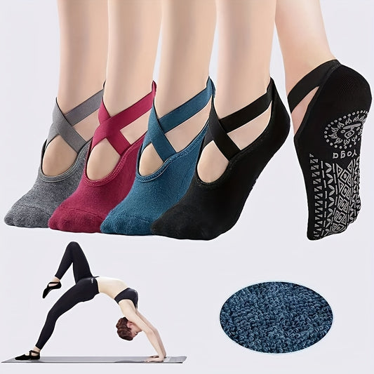 Yoga Socks For Women With Silicone Grips For Indoor Fitness