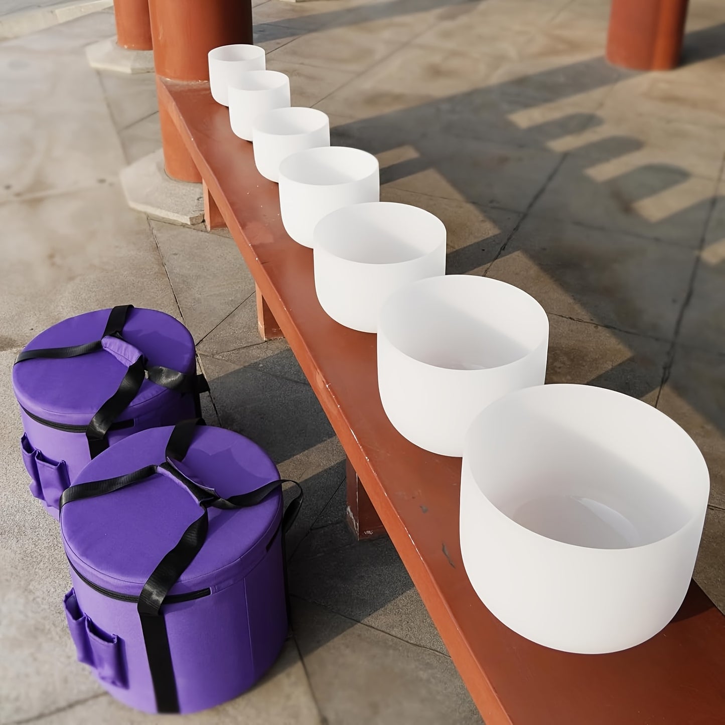 KVKA 432Hz Crystal Bowls Set Seven Pitches C D E F G A B