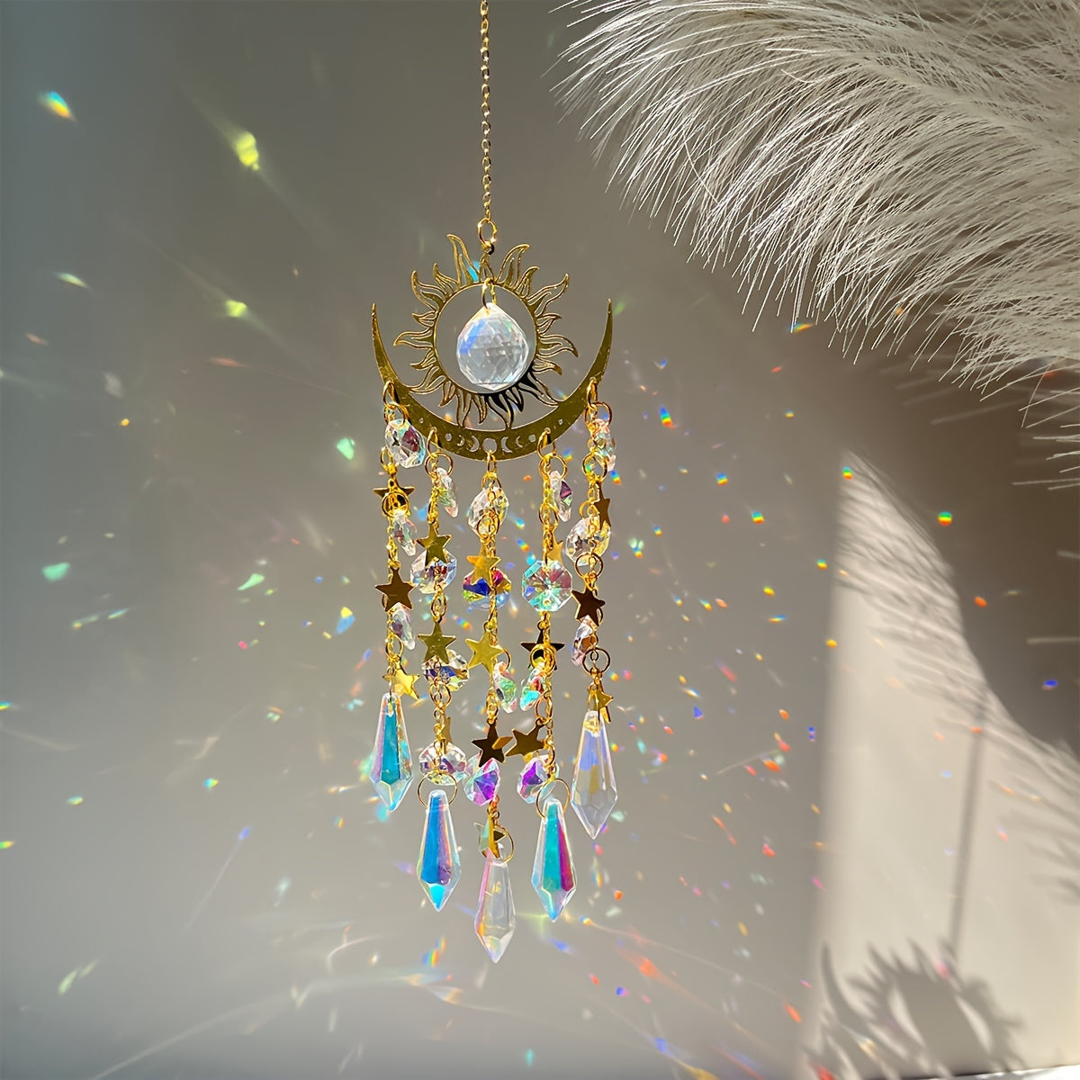 Blossom & Radiate Crystal Suncatcher Wind Chime Glass