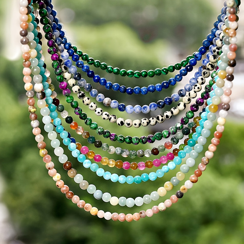 Natural Stone Beaded Choker Necklace Set Elegant Gift