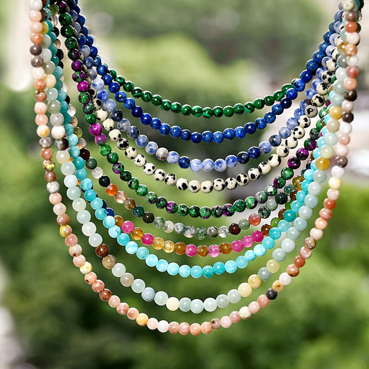 Natural Stone Beaded Choker Necklace Set Elegant Gift