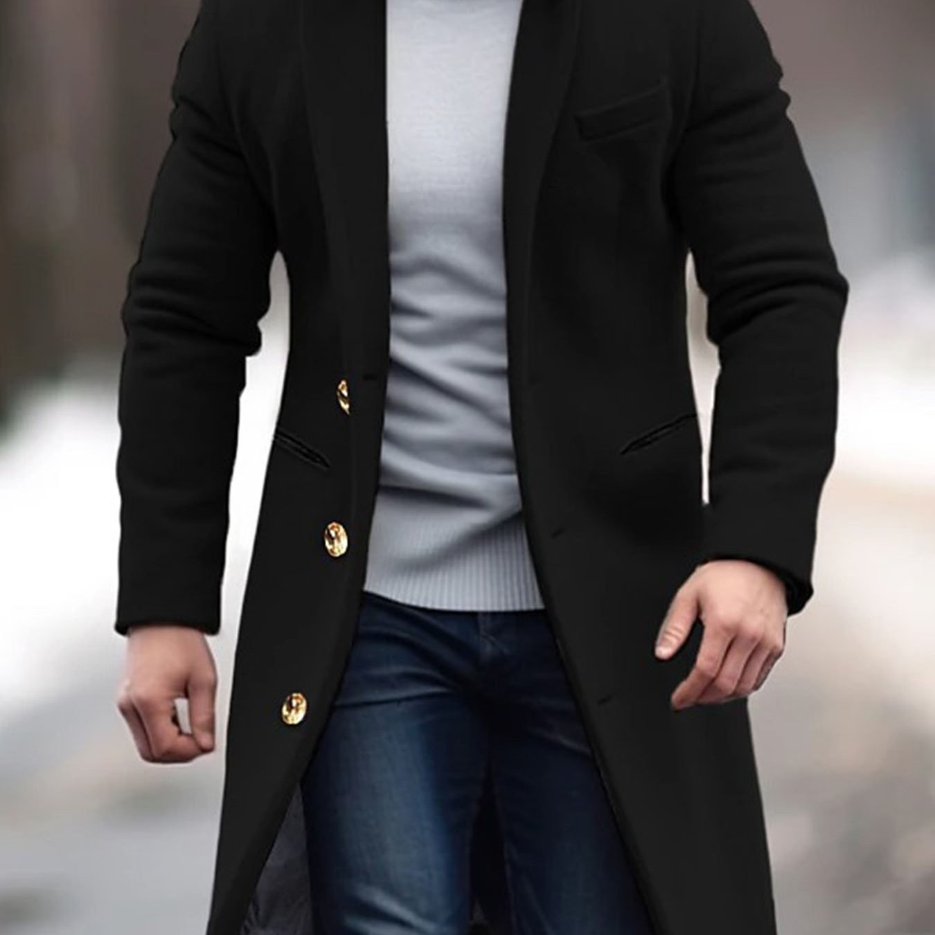 Blossom and Radiate Lapel Coat Windbreaker Pockets
