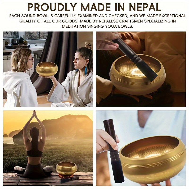 Singing Bowl Handcrafted Meditation Set Yoga Relaxation