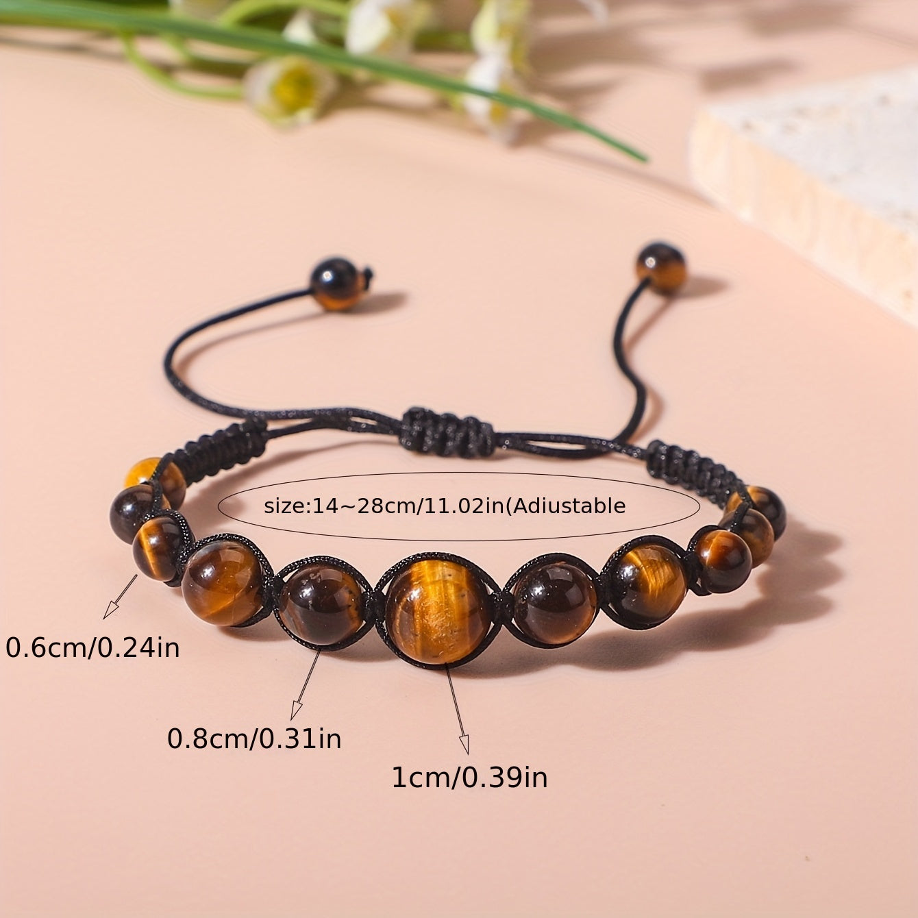 Handmade Bohemian Adjustable Tiger Eye Amethyst Bracelet