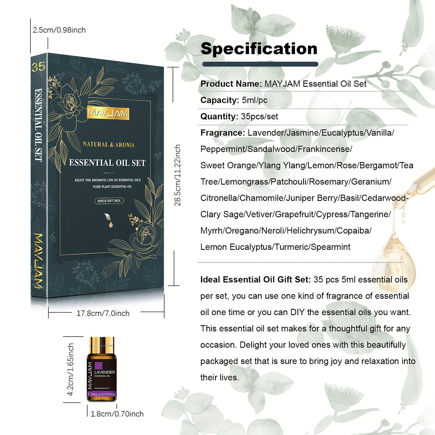 Blossom and Radiate MAYJAM Essential Oils Set 35 Gift Kit