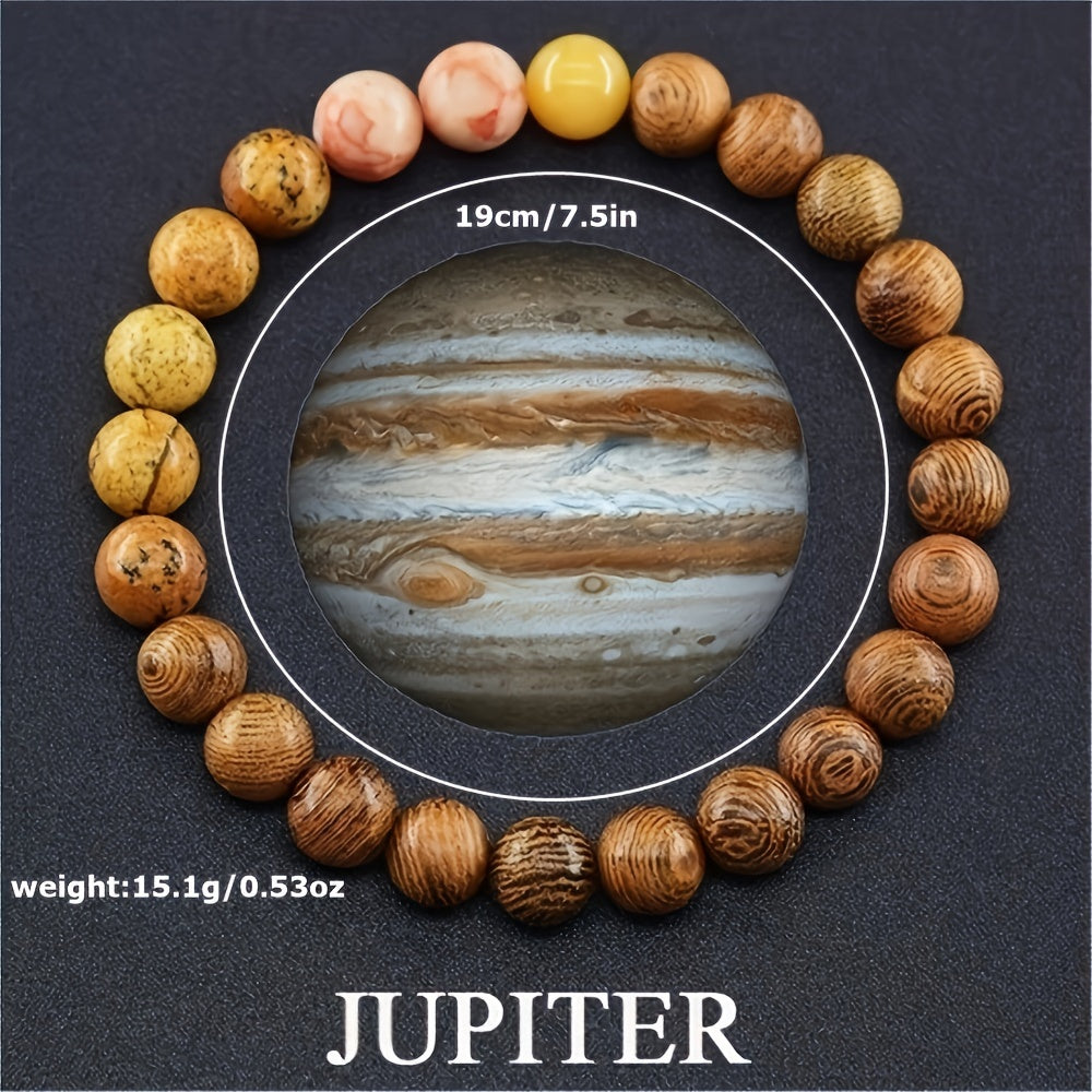 Blossom And Radiate Lapis Lazuli Cosmic Planet Bead Bracelet