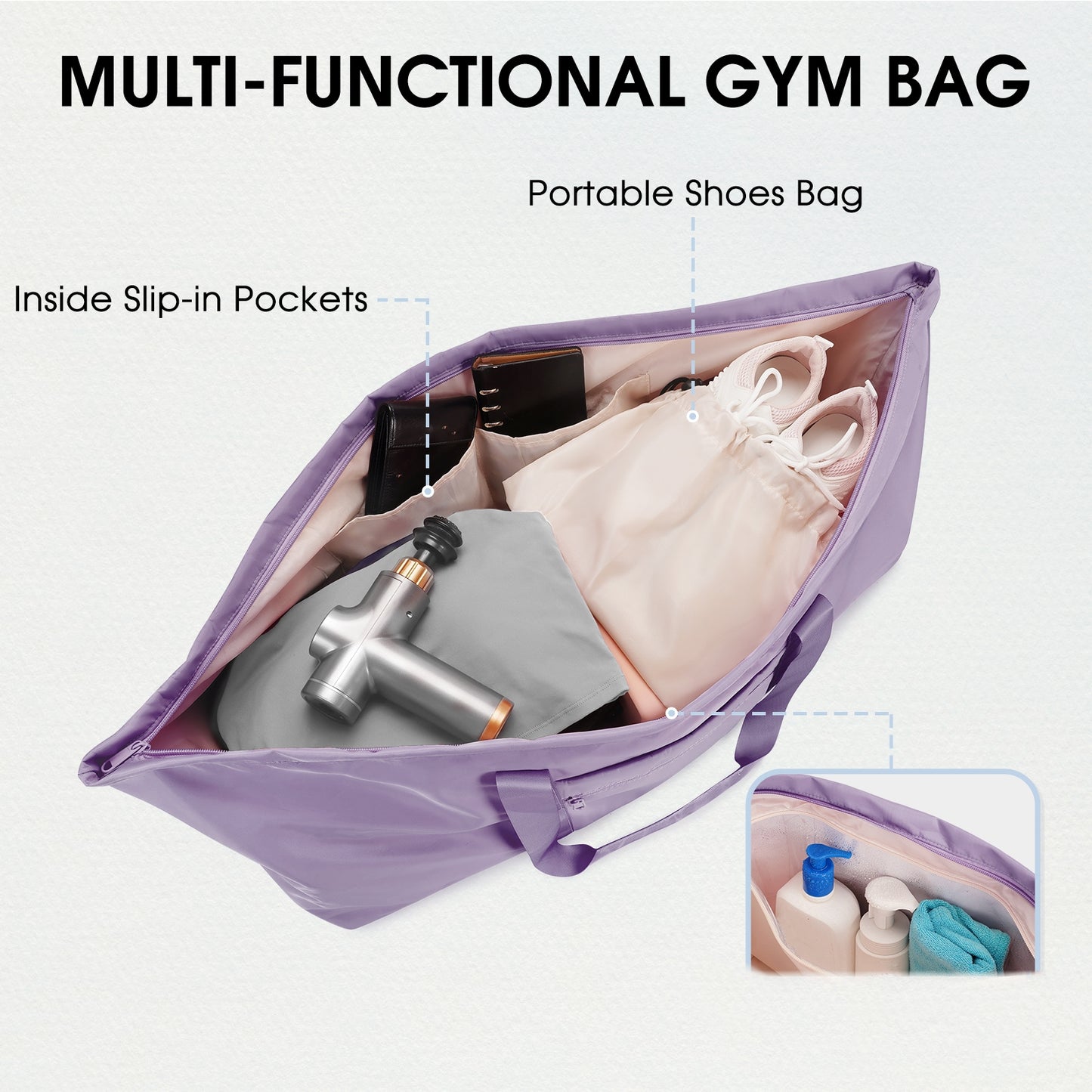 WANDF Yoga Mat Bag Holds Mats And Blocks
