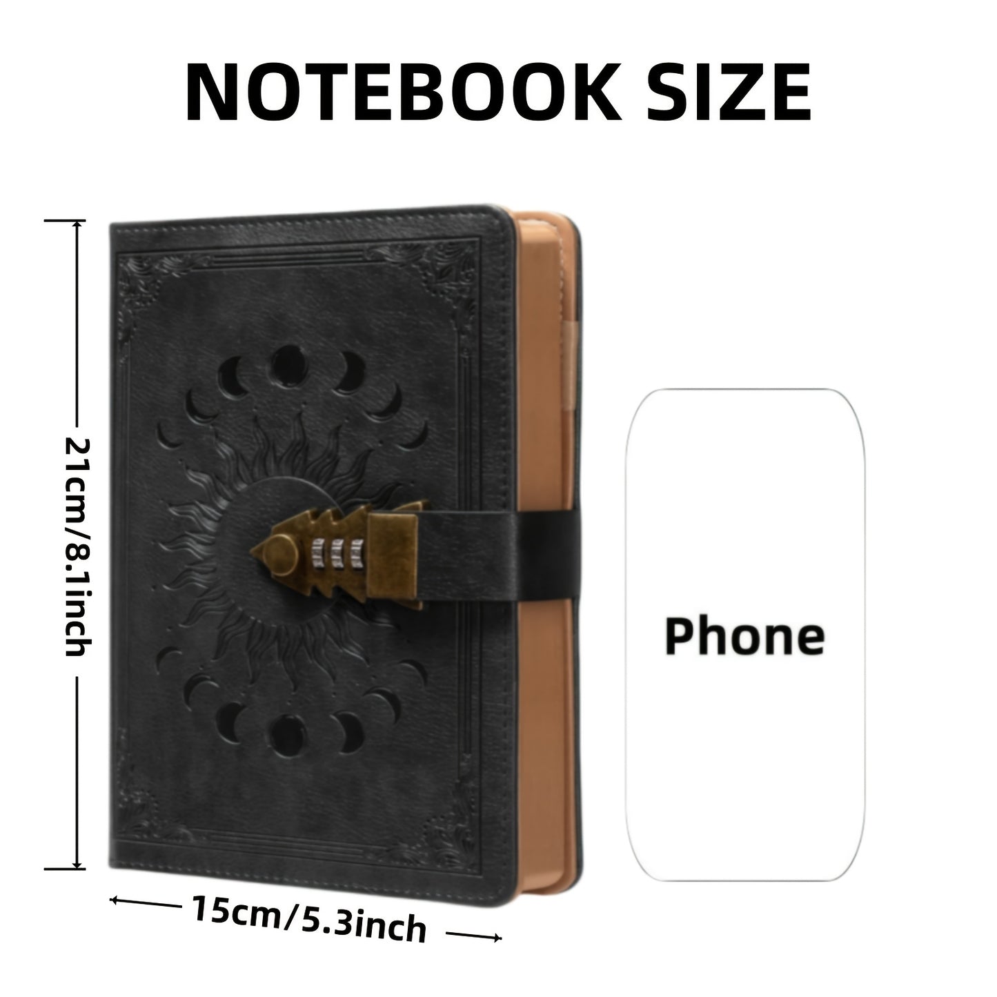 Blossom & Radiate Lockable Diary Leather Refillable Journal