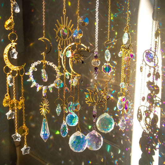 Blossom and Radiate Crystal Suncatchers Set for Window