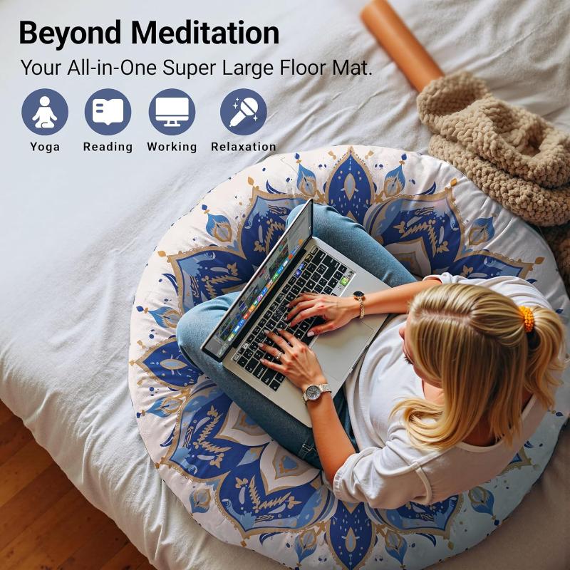 Round Meditation Cushion With Removable Washable Cover For Adults