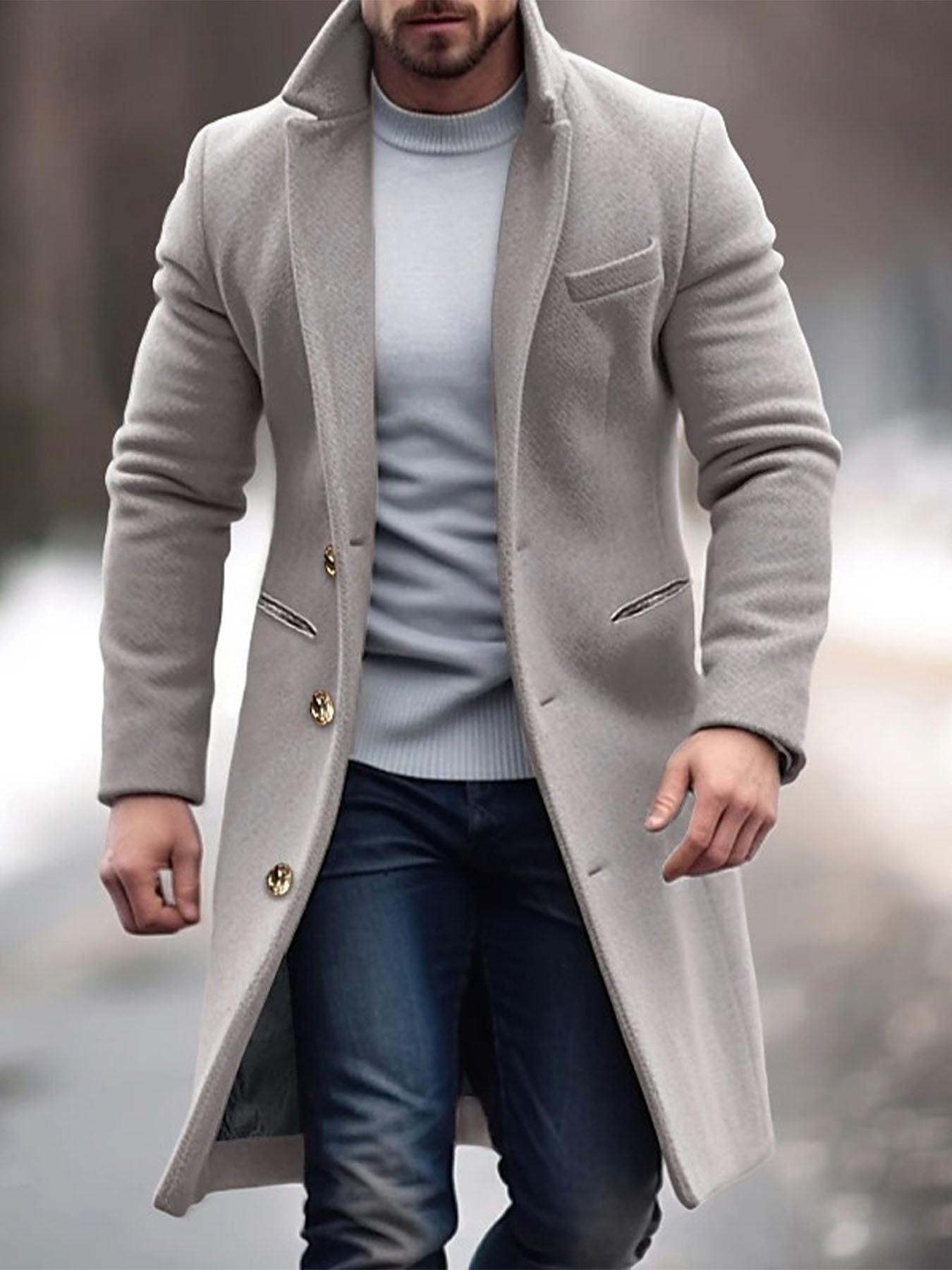 Blossom and Radiate Lapel Coat Windbreaker Pockets