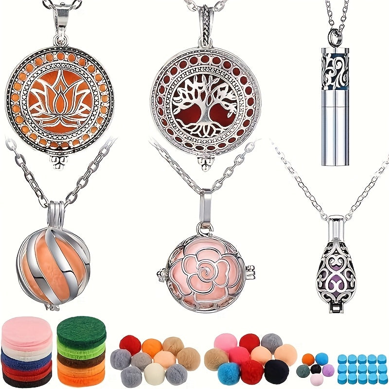 HICARER Essential Oil Diffuser Necklace Locket Pendant