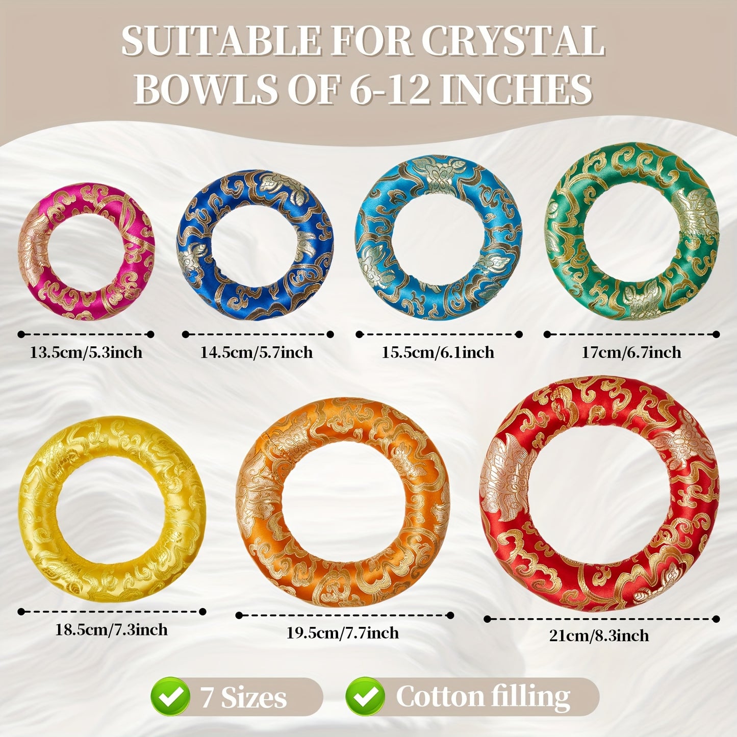 Frienda Singing Bowl Cushion Set With Mallets O Ring