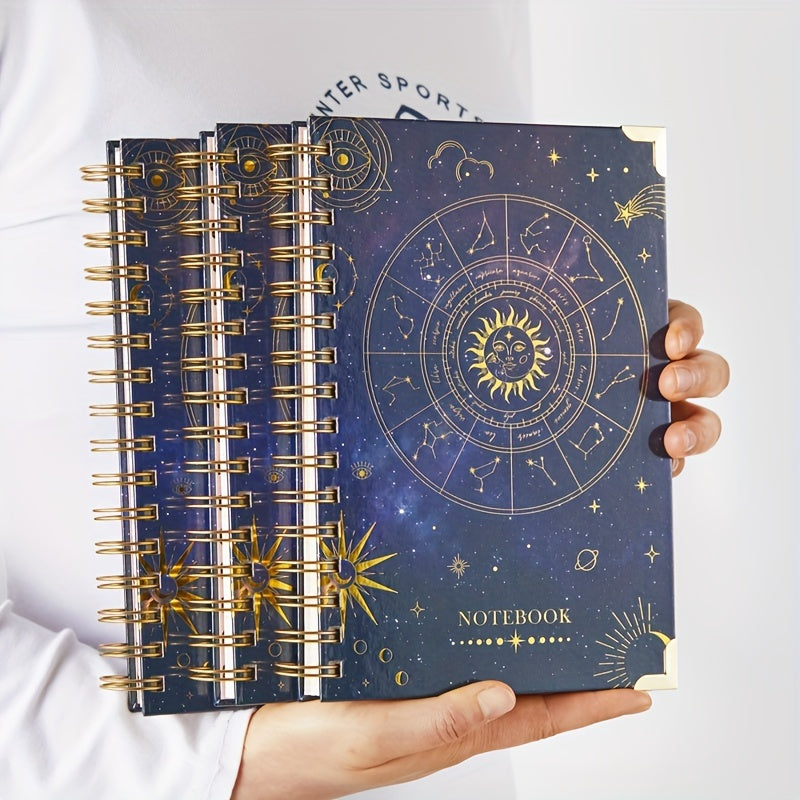 Set Of 3 Spiral Journals Starry Sky Astrology Zodiac Art