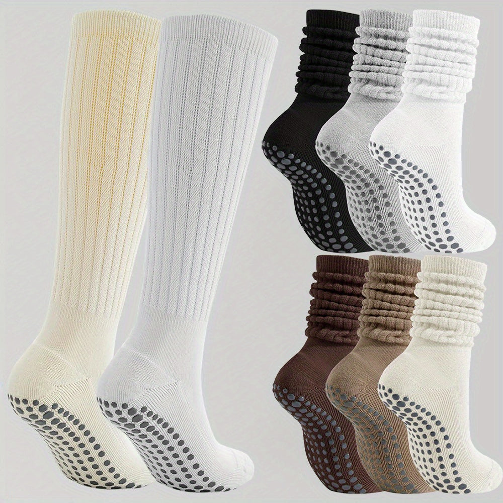 Blossom & Radiate Slouch Yoga Socks With Grips For Women