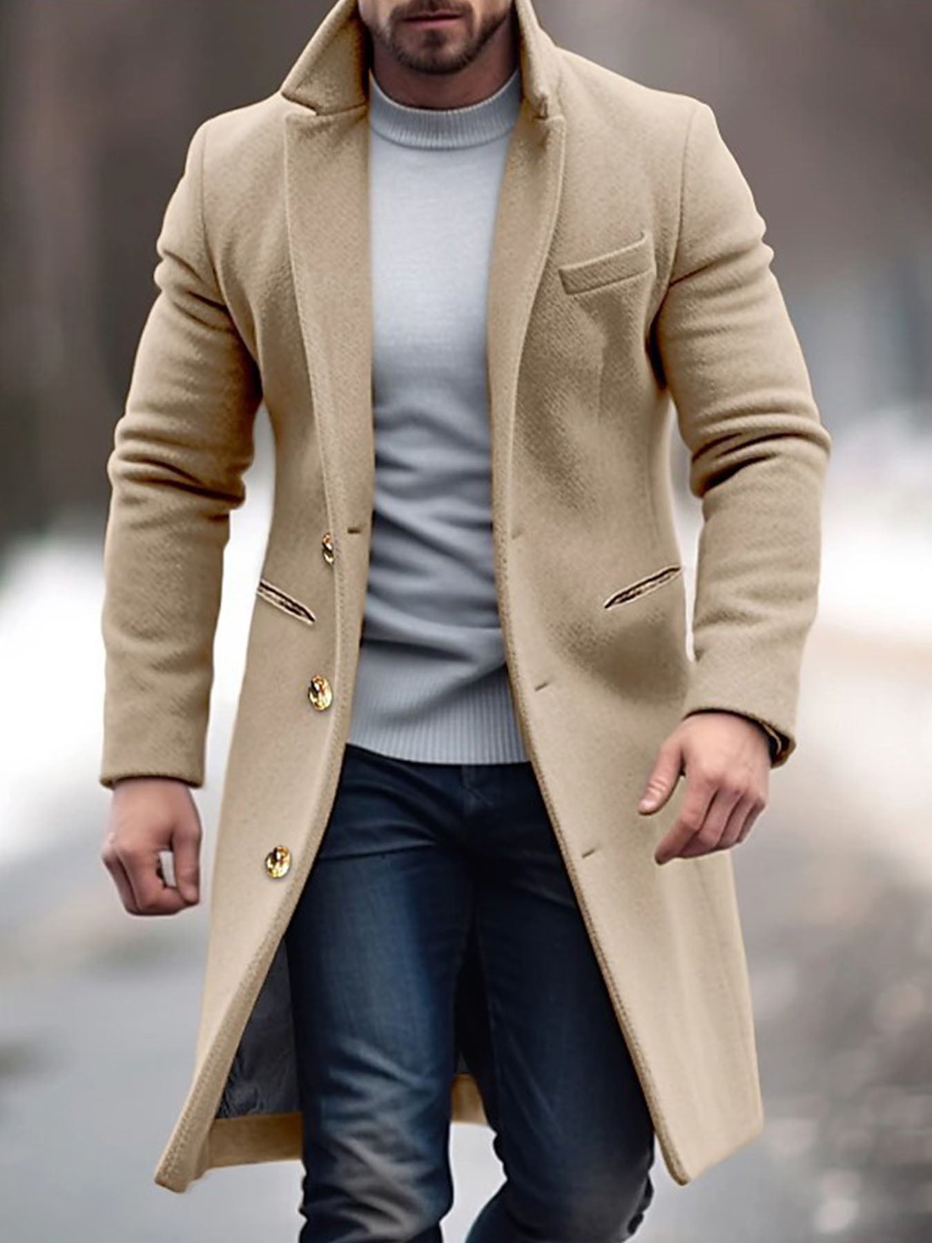 Blossom and Radiate Lapel Coat Windbreaker Pockets