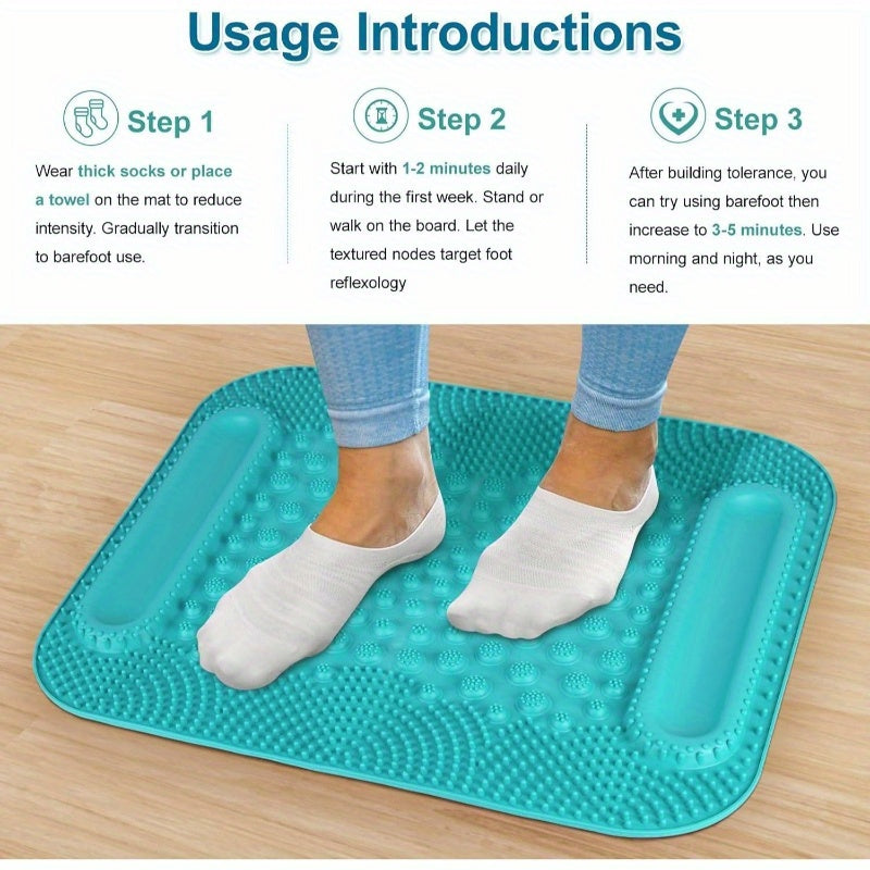 Acupressure Foot Massage Mat 5 Zone Reflexology Dual Tracks