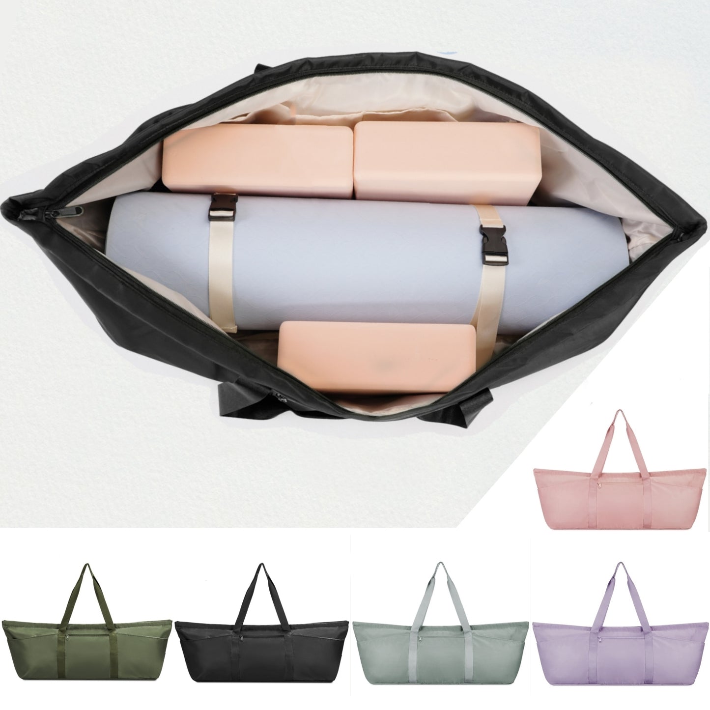 WANDF Yoga Mat Bag Holds Mats And Blocks