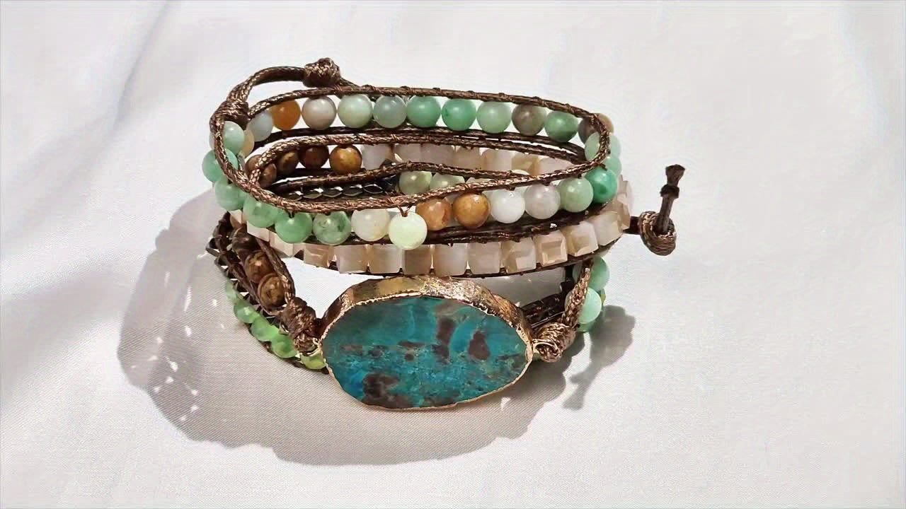 Blossom and Radiate Five Strand Adjustable Wrap Bracelet