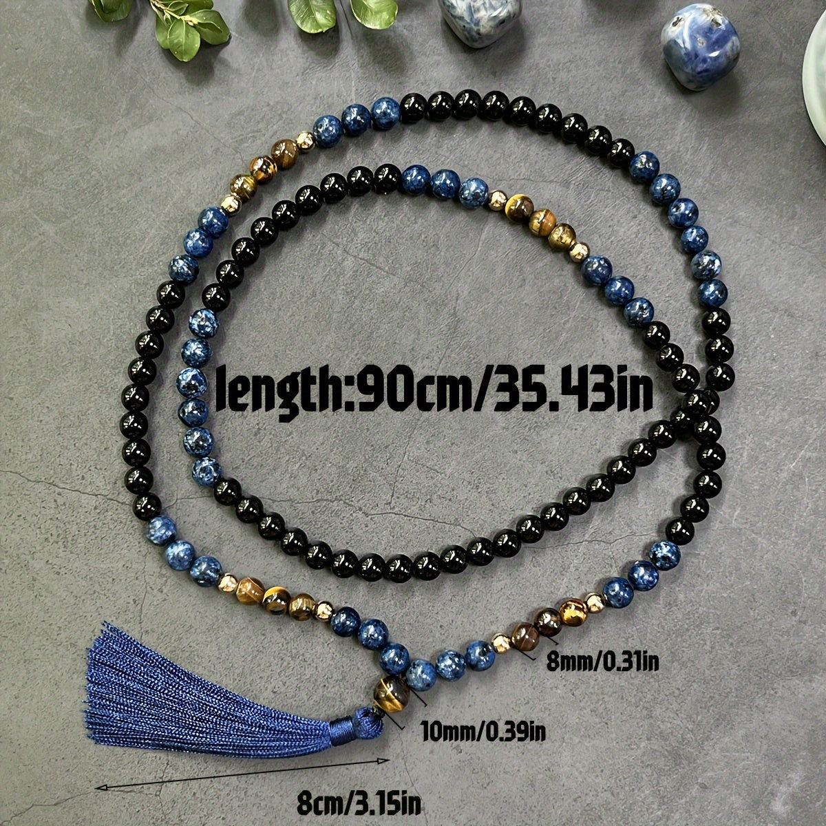 Blossom And Radiate Bohemian Tiger Eye Agate Mala Necklace