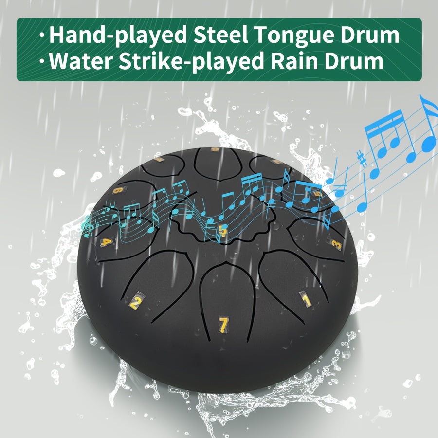 Rain Drum 11-Note Steel Tongue Drum For Yoga Meditation