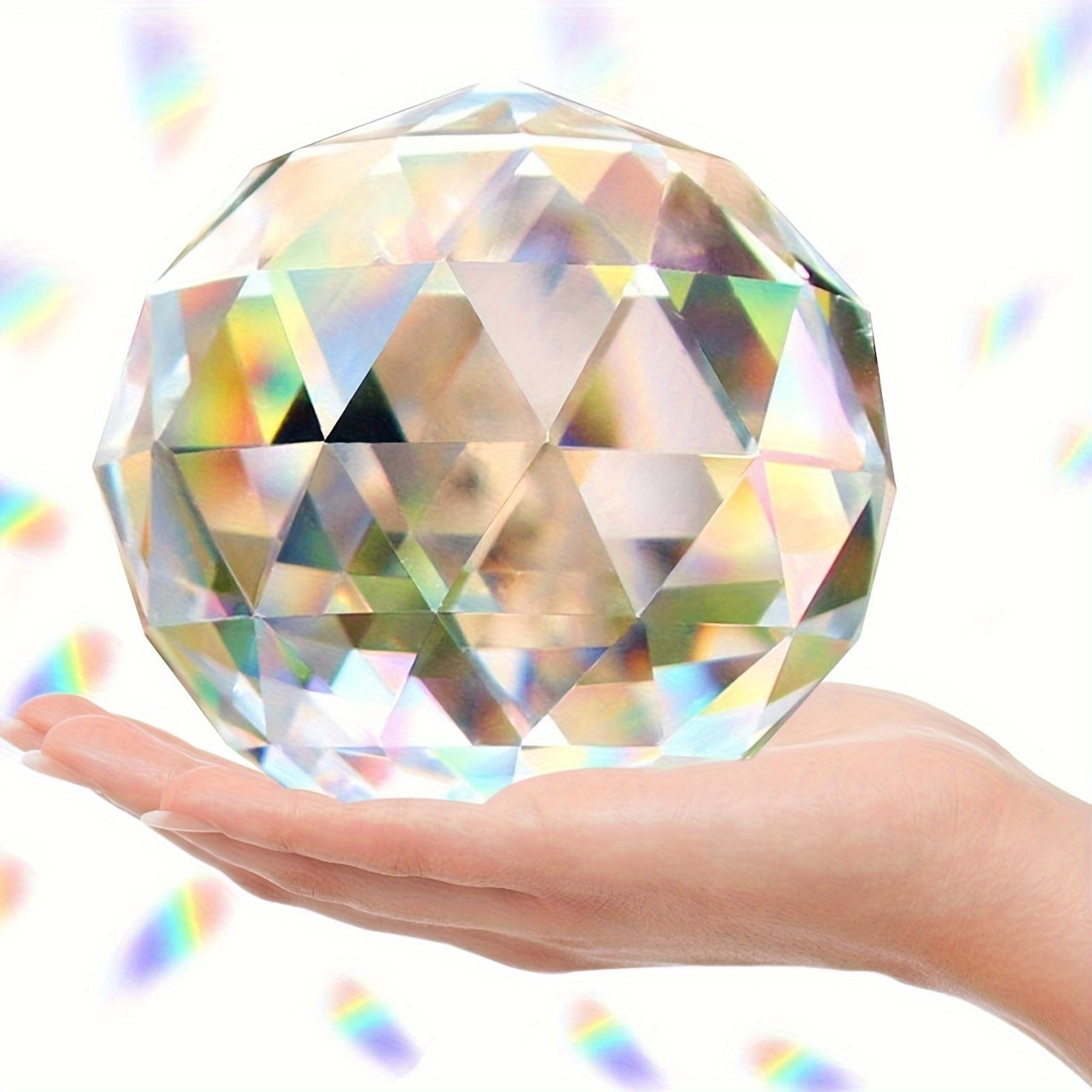 Blossom Radiate Crystal Glass Ball Rainbow Prism Home Decor