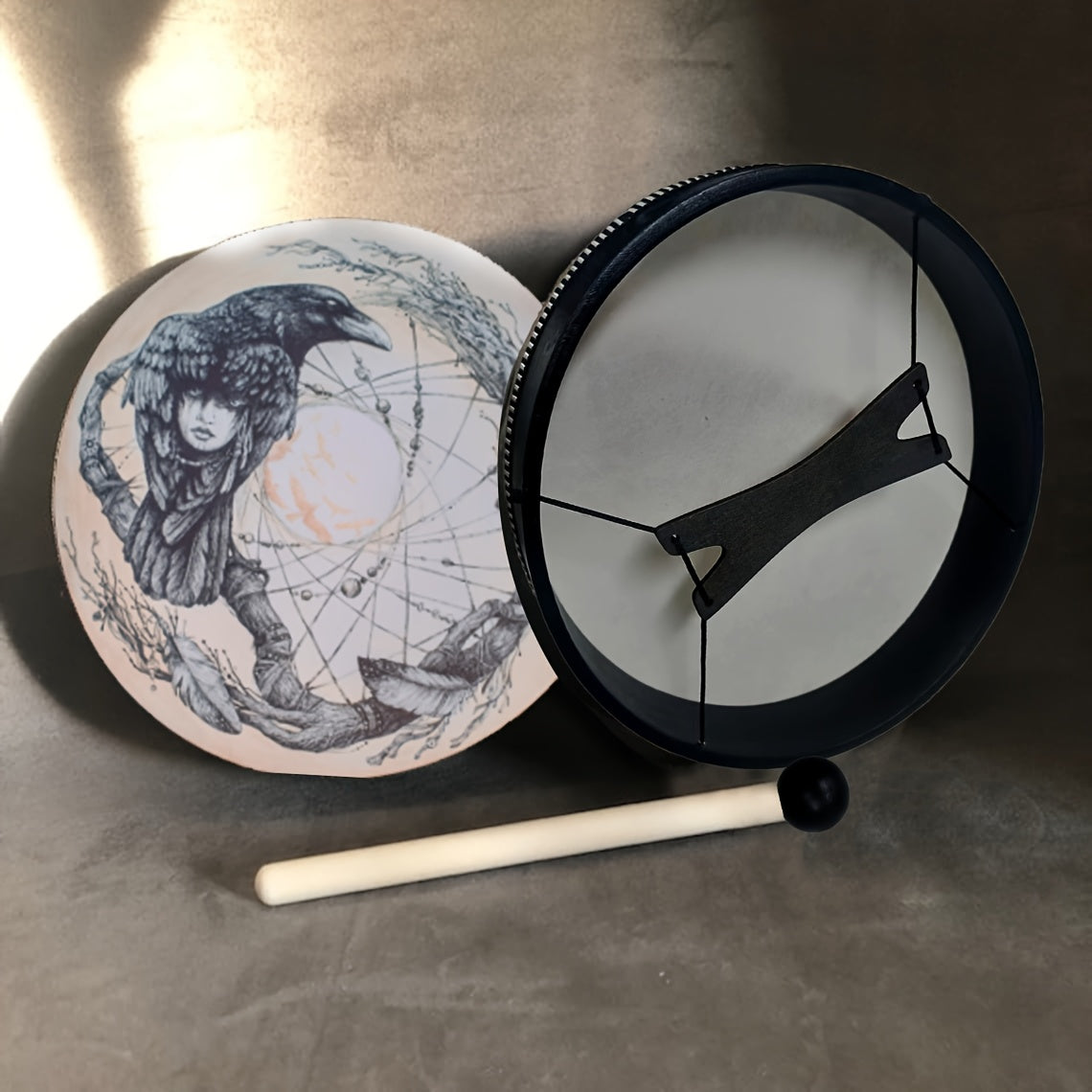 VMONKE Raven Shamanic Drum For Meditation And Spirit