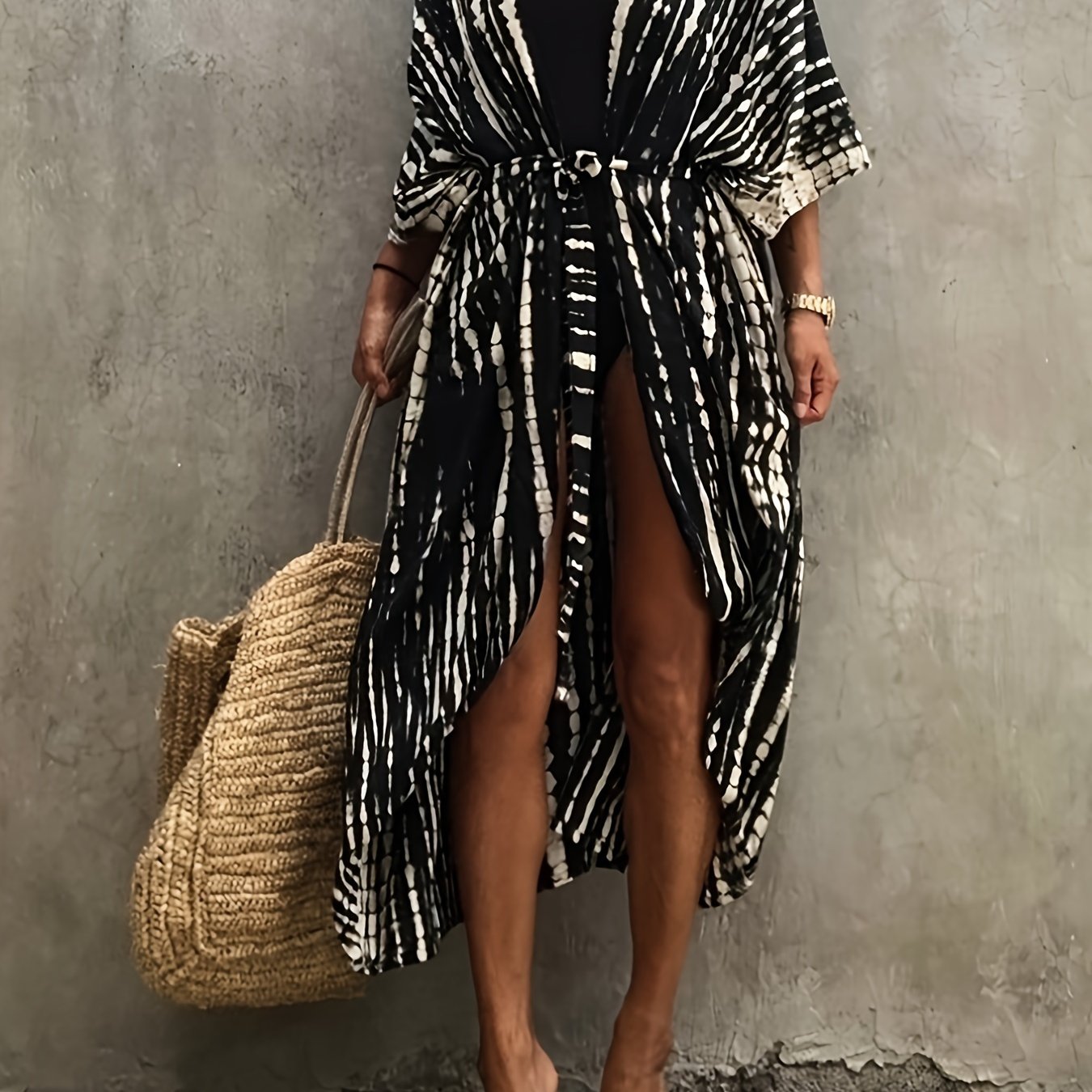 Women's Flowy Beach Chiffon Kimono Bikini Cover Up