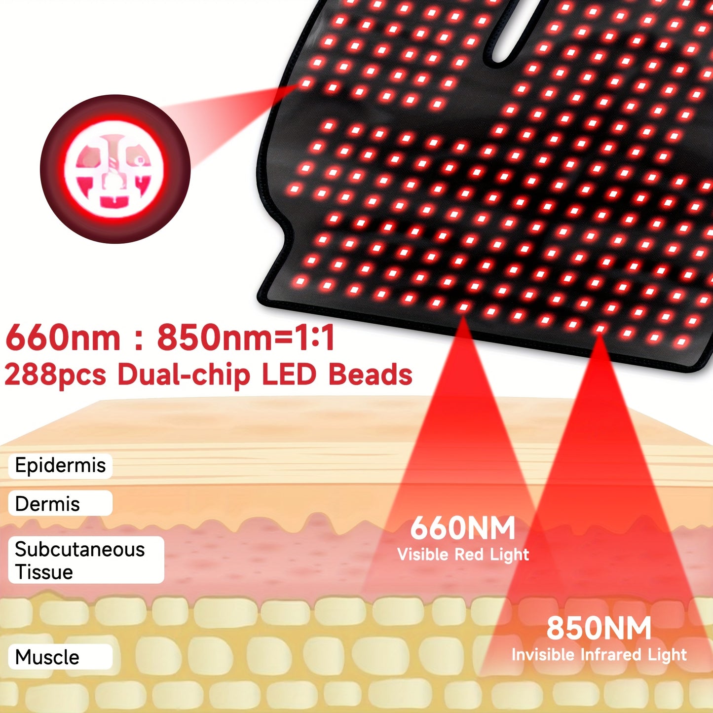 WEETALL Red Light Therapy Neck Shoulder Wrap