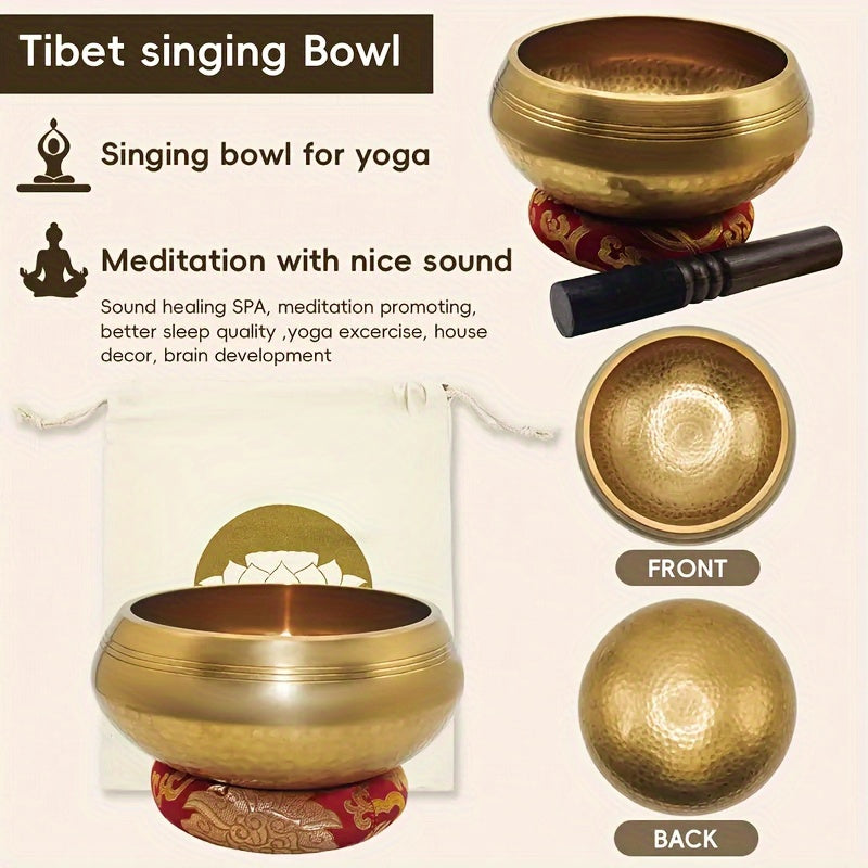 Singing Bowl Handcrafted Meditation Set Yoga Relaxation
