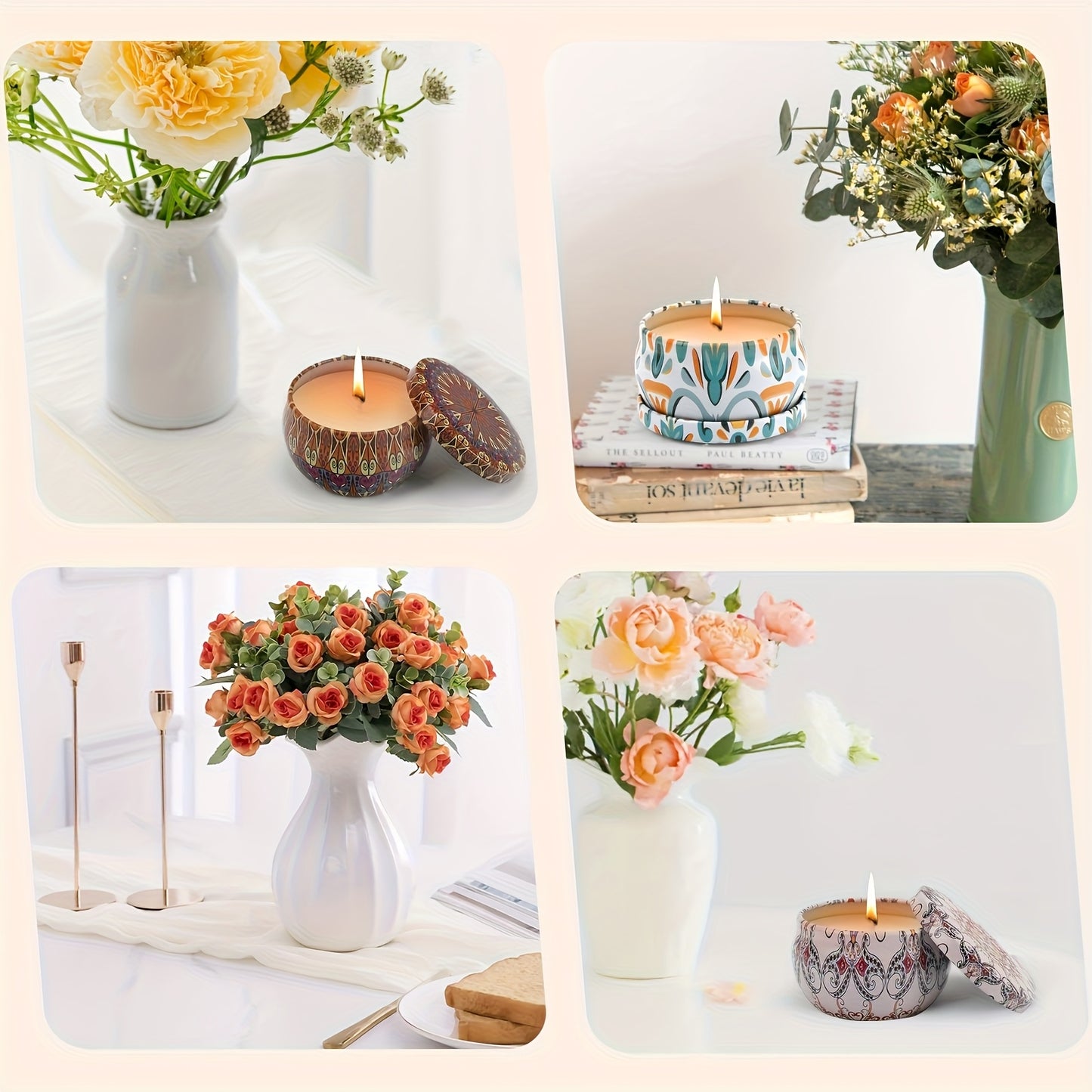 Ar Candles Halloween 16 Piece Candles Gift Set With Long Lasting Fragrance For Home