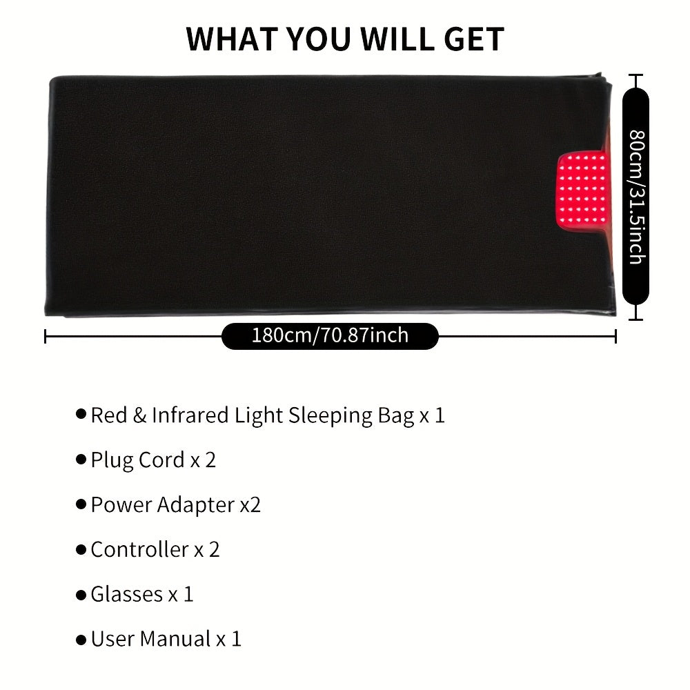 CABPAY FDA Cleared Infrared 2520LEDs Light Therapy Blanket Full Body