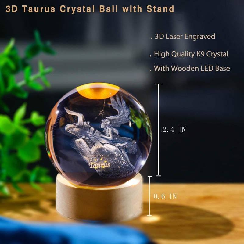 Blossom And Radiate Crystal Ball Table Lamp Constellations