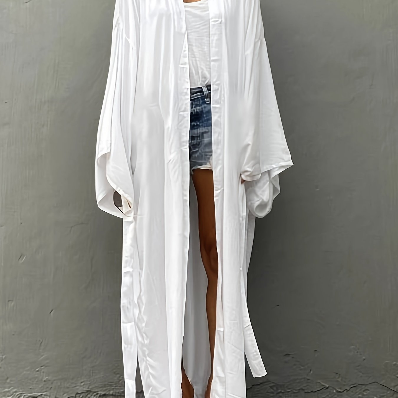 Womens Casual Short Sleeve Button Dress With Side Split