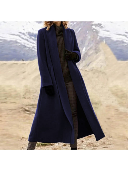 Women Extra Long Trench Coat Oversized Winter Outerwear