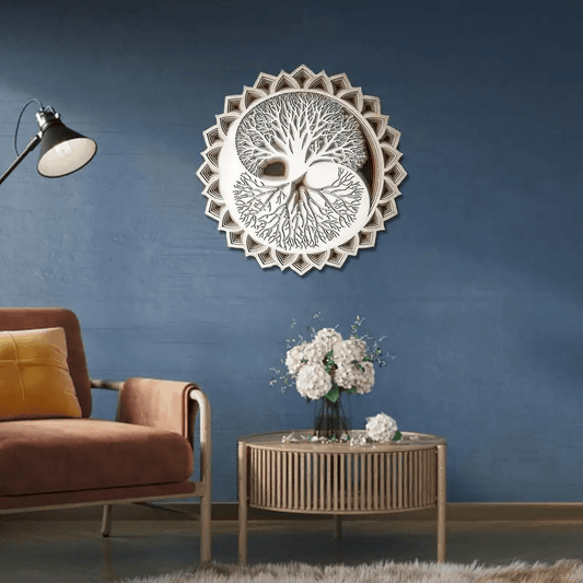 Blossom and Radiate Five Layer Overlay Tree of Life Wall Art