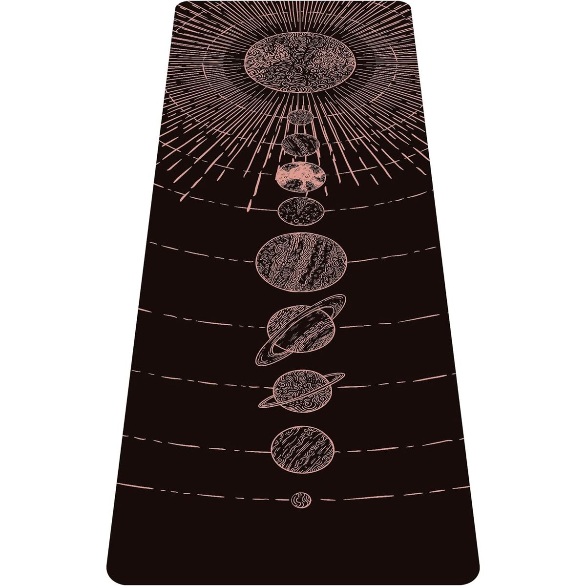 Printed Yoga Mat With Non-Slip Texture And Carrying Bag