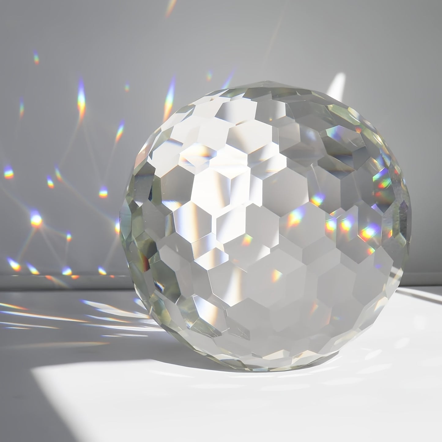 Blossom Radiate Crystal Glass Ball Rainbow Prism Home Decor
