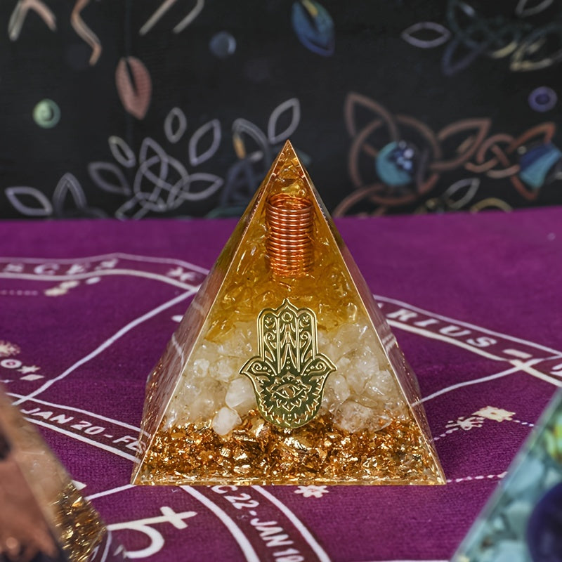 Orgone Pyramid Crystal Stone Handmade Home Decoration Gift