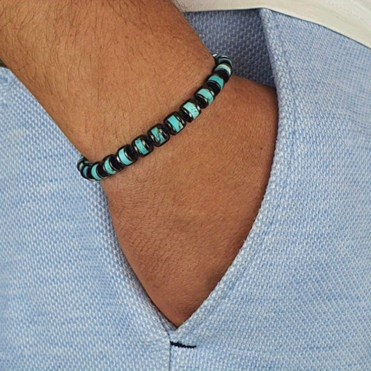 Bohemian Braided Stone Bead Bracelet Handmade Jewelry