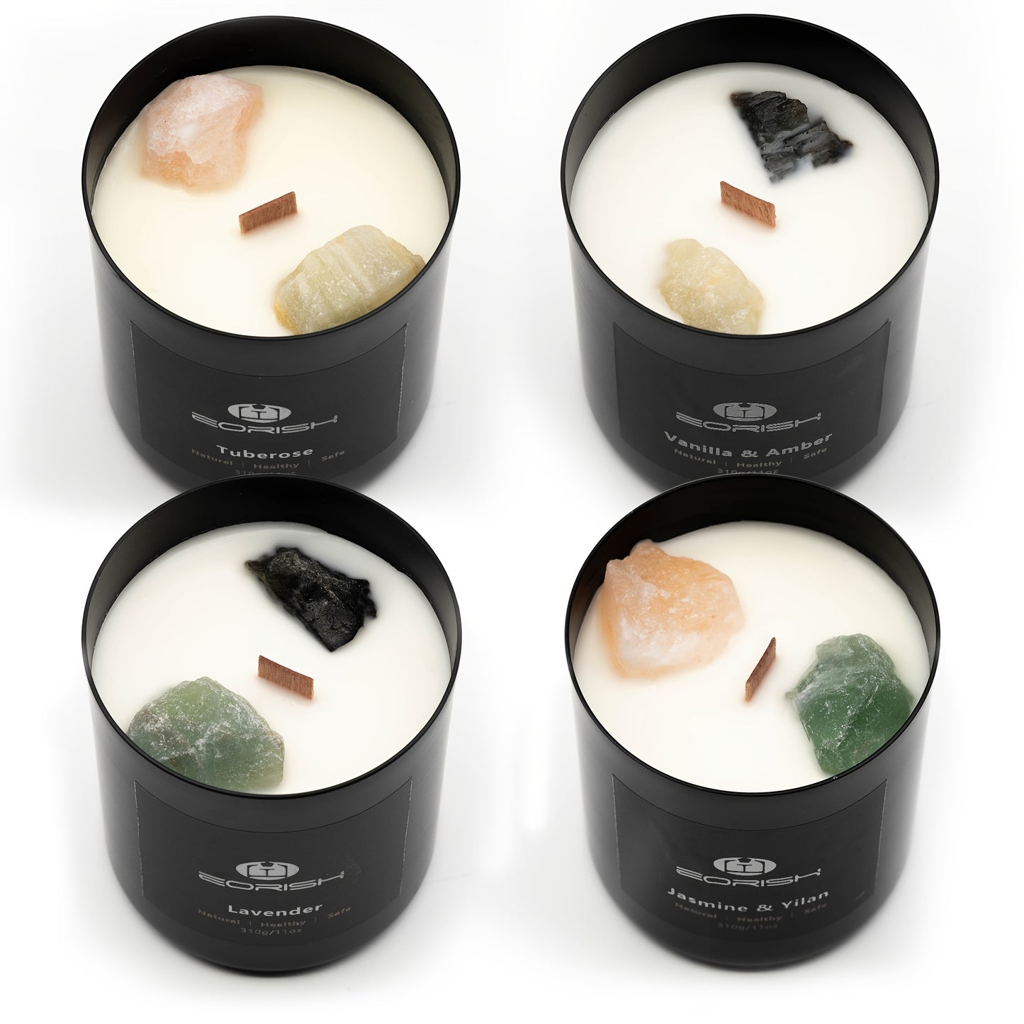 E EORISH 8 Piece Scented Crystal Candle Gift Set Deluxe