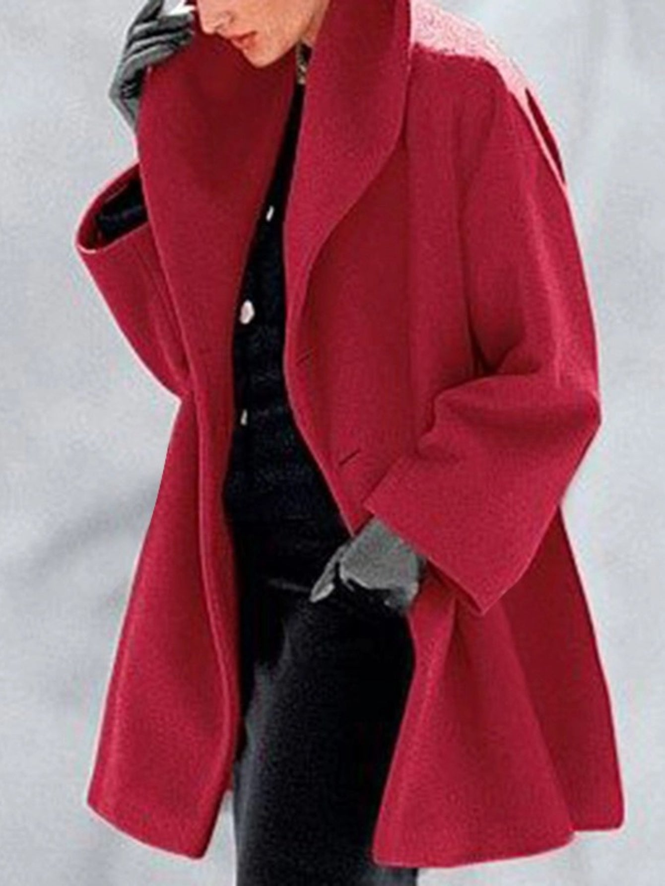 SCACTO Women's Winter Coat Formal Outerwear Button Front