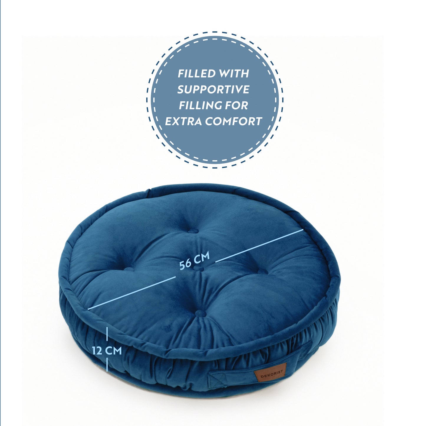 Dekorist Round Floor Cushions Soft Meditation Cushions