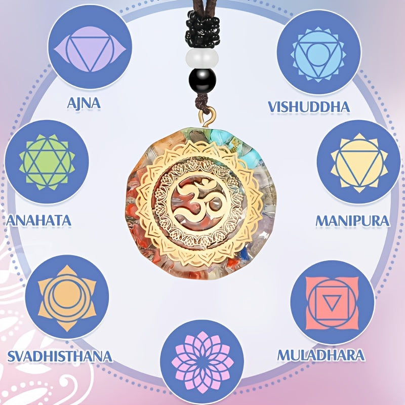 Blossom And Radiate Chakra Crystal Pendant Necklace Unisex