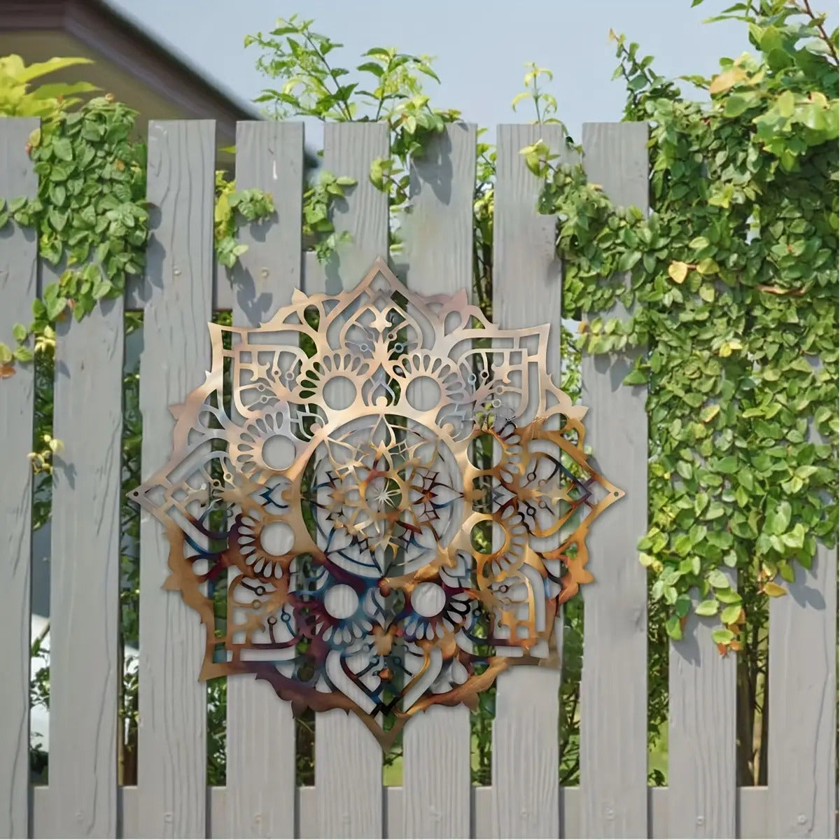 Geometric Mandala Metal Wall Decor Elegant Iron Artwork