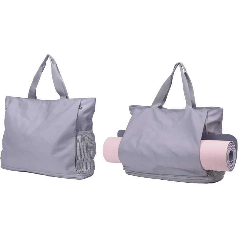 Travel Yoga Gym Tote Bag With Holder And Wet Pocket