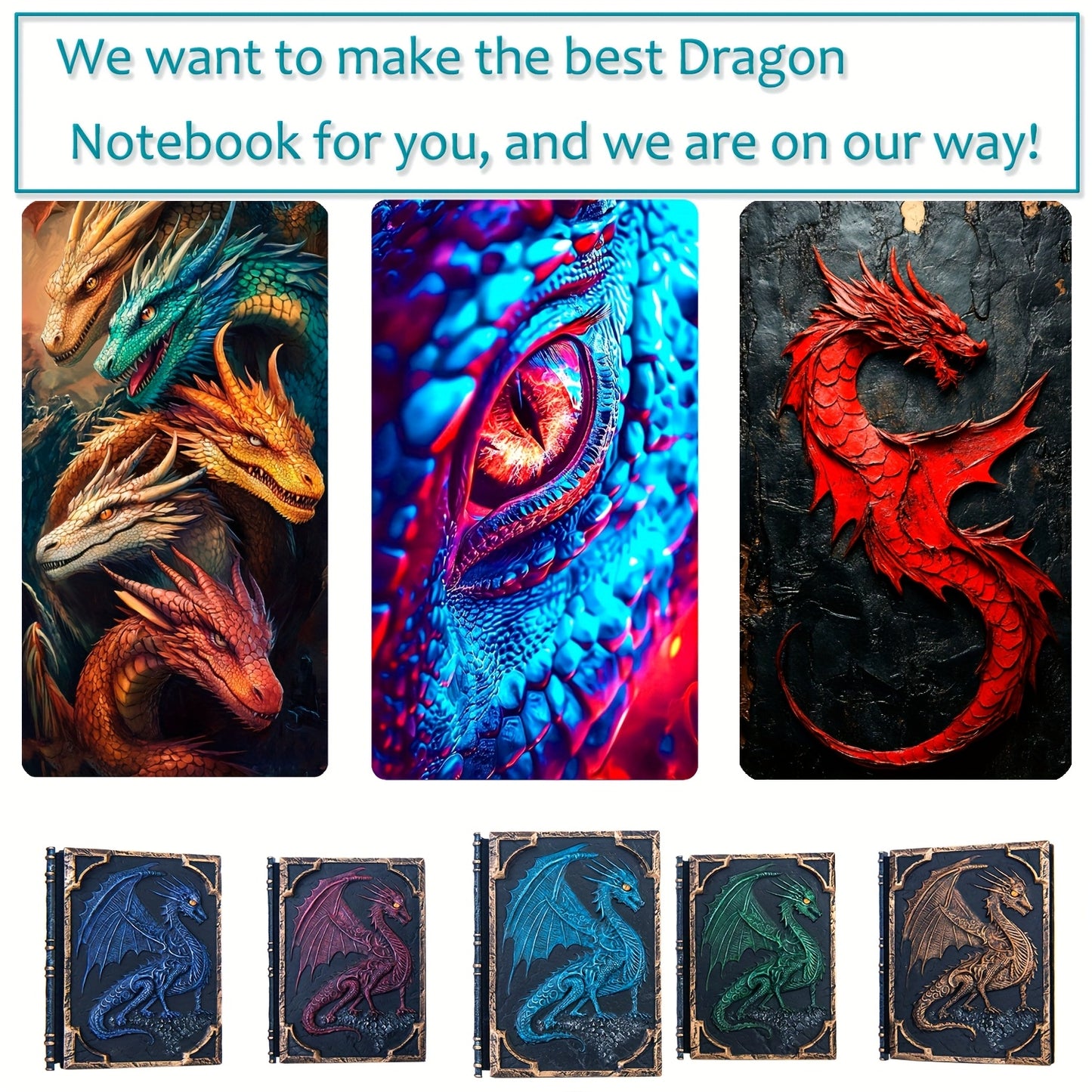 Flying Dragon Embossed Journal Notebook Resin Engraving